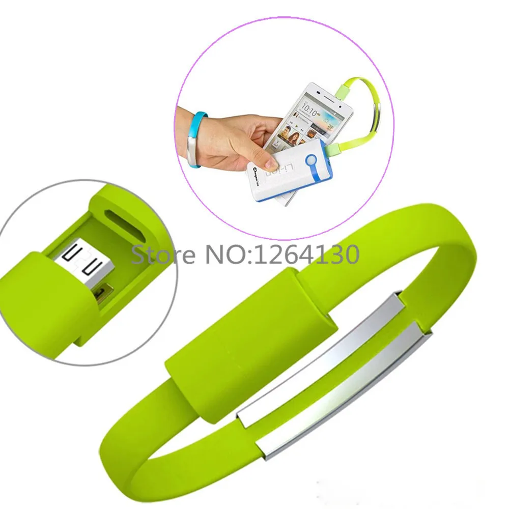 

New Colorful Micro USB 2.0 Data Sync Charger Wrist Bracelet Shape Cable Lead Cord for Samsung HTC SONY LG