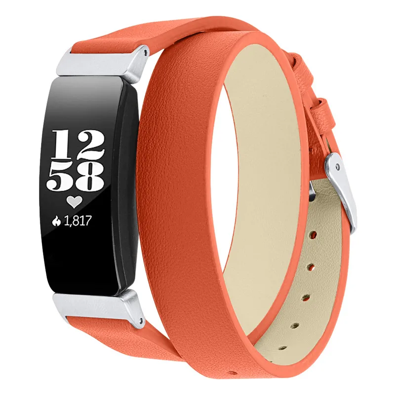 20 шт. для Fitbit Inspire HR Bands двойной кожаный браслет сменный ремешок