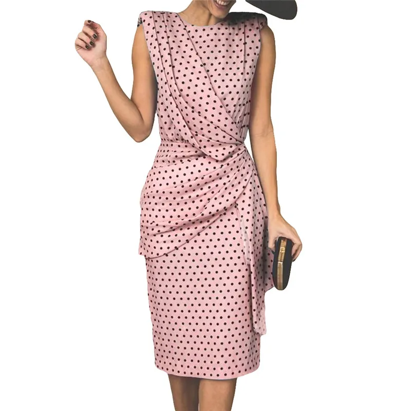 DORVIVON 3XL zomerjurk dames 2019 повседневное винтажное женское платье в горошек летнее