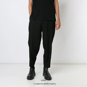 

2019 new European and American style men's casual pants Slim trousers show stage stage tide men's fashion harem pants
