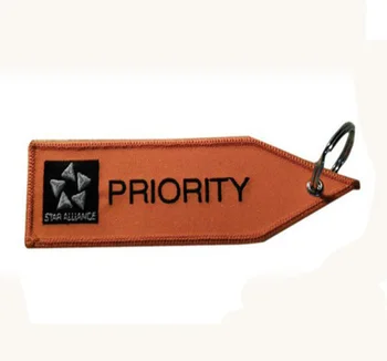 

Embroidery Keychain/Embroidery Key Ring 12.5x2.5cm with 3cm Metal Ring Make as Client Request MOQ100pcs Free Shipping