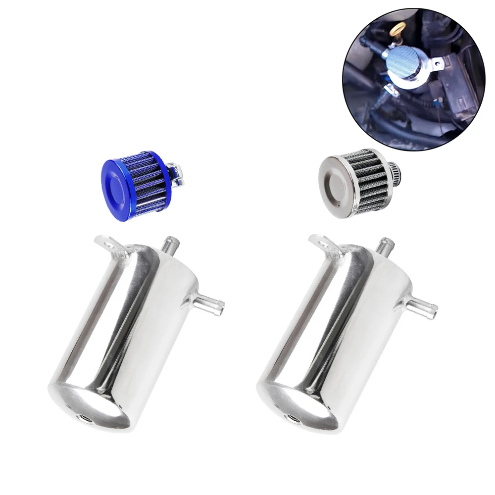 

Oil Breather Reservoir Tank Oli Catch Can Aluminum alloy Fit For Universal Car