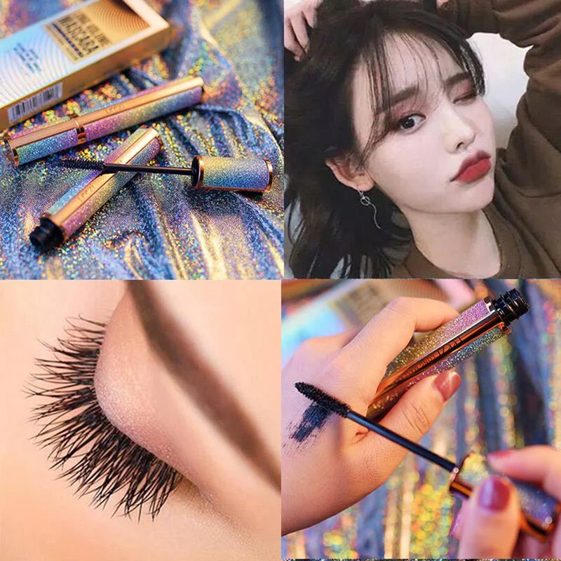 

4D Makeup Mascara Eye Lashes Make Up Fiber Silk Lash Mascara New Long Curling Black Waterproof Star Mascara TSLM1