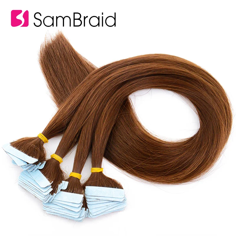 SAMBRAID 22 дюйма лента для наращивания синтетических волос 40 шт./100 г/упак.