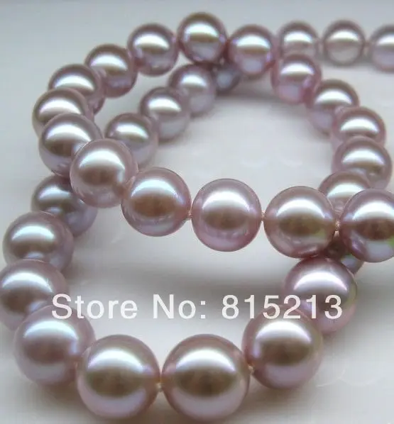 

ddh001146 HUGE 12MM PERFECT ROUND SOUTH SEA GENUINE NATURAL LAVENDER PEARL NECKLACE AAAA