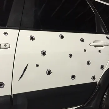 

ZDK Version 3D Effect Creative bullet hole Creative Car Stickers