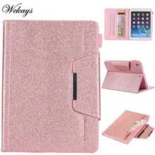 Wekays For Apple Ipad Air2 Ipad 6 Glitter Bling Leather Fundas Case For Coque IPad Air 2 IPad 6th IPad6 9.7
