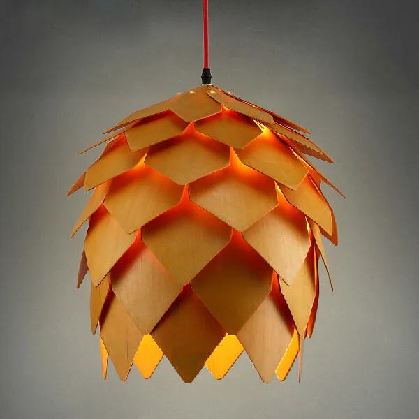 

European Pastoral Pine Cone Pendant Lights Fixture Nordic Pinecone Droplight Home Indoor Dining Room Restaurant Foyer Hang Lamp