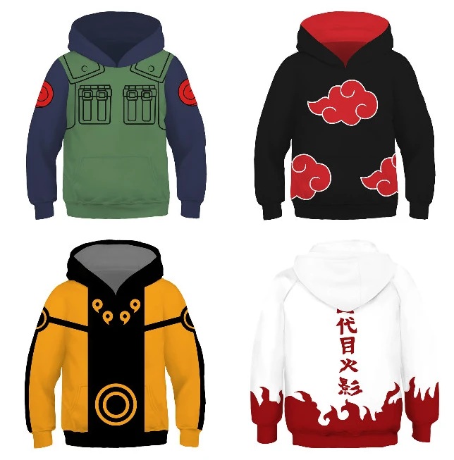 Bargburm Childrens Uzumaki Naruto Shippuden Kakashi Pullover Hoodie Pocket Sweatshirt for Boys//Girls//Teen//Kids Gifts