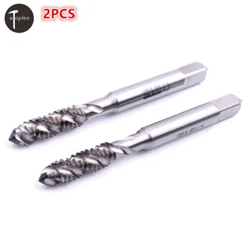 

2Pcs HSS-6542 1/4-20 Screw Right Thread Spiral Fluted Hand Tap 1/4" Plug Taps Machine Screw Tap Drill Tools