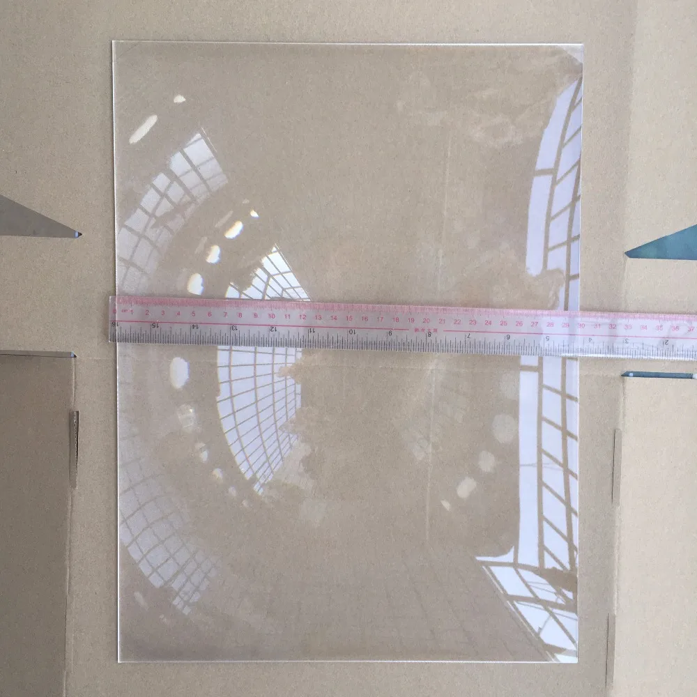 1 قطعة/الوحدة كبير حجم 400*300 مللي متر مستطيل DIY العارض فريسنل عدسة البؤري 510 مللي متر عالية تتركز عدسة