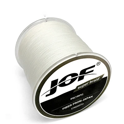 JOF 300 м многоцветная ПЭ плетеная проволока 4 нити мультифиламентная японская леска - Цвет: White