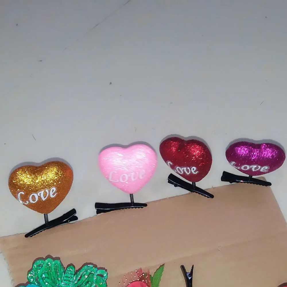 Cute Fashion hair accessories hairpin Toy Flowers Chicks Heart  Butterfly shape elastic hairpin to Princess Baby girl birthday, children's day love gift (8)