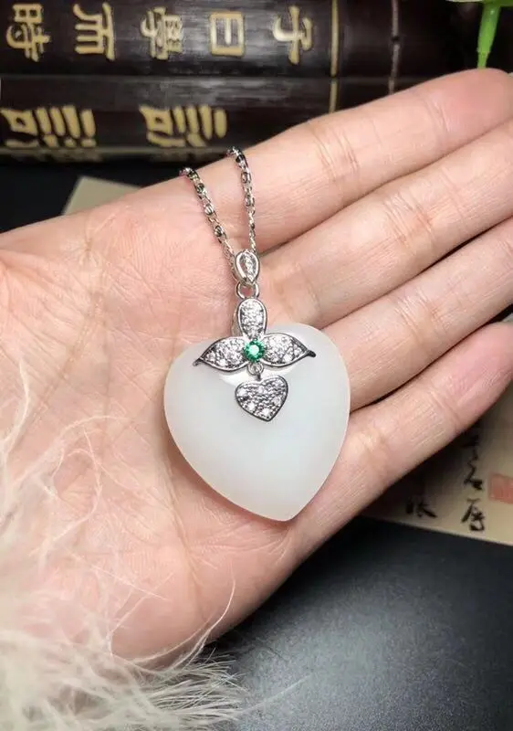 Koraba изысканные ювелирные изделия Китай уникальная Мода натуральный белый нефрит