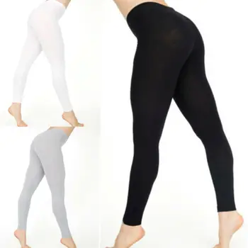 

Dropshipping Women Leggings Solid Black White Gray Female Leggings Elastic Long Trousers Casual Fitness Slim Fit Lady Bottoms