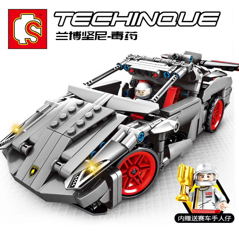 Конструктор Супер гоночные автомобили совместимый с Legoed Speed Champion Supercar Lamborghini Veneno |