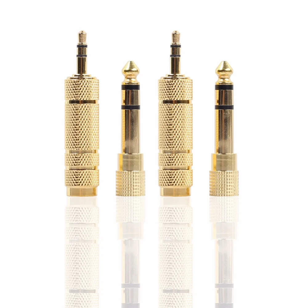 

4pcs/set 3.5mm to 6.5mm 6.35mm Male to Feamle Audio Adapter 6.5 6.35 Plug 3.5 Jack Stereo AUX Converter for Speaker Smart Phone