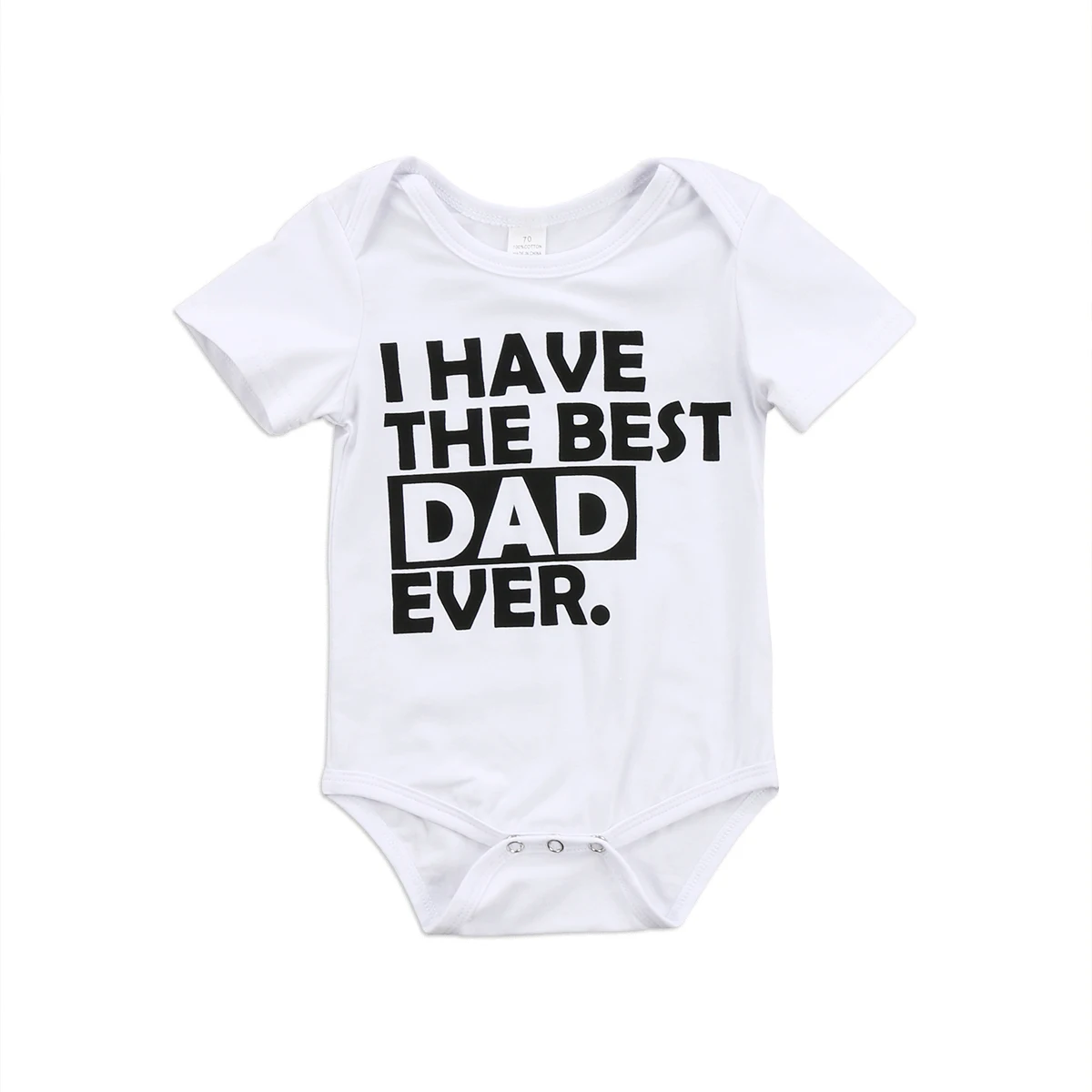 Best Dad Mom Baby Rompers Jumpsuit Cute Newborn Infant Boys Girls Cotton Romper Summer Short Sleeve Clothes Outfits White | Детская