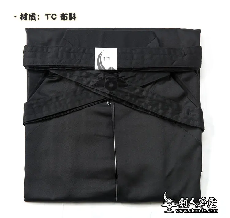  IKENDO.NET kh003 набор униформы IAIDO Стандартный черный комплект iaido с узкими рукавами