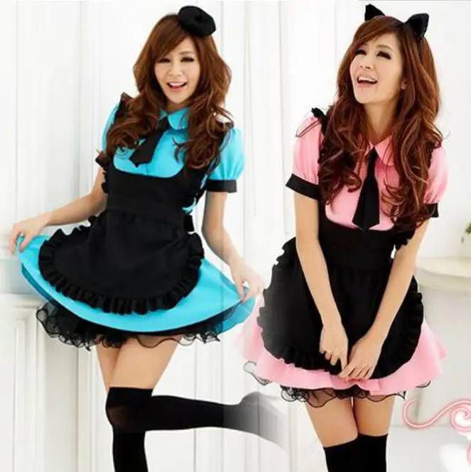

Halloween Japanese Anime Waiter Served Cosplay Clothes Cat Ladies Maid Cafe Maid Service Masquerade Costumes
