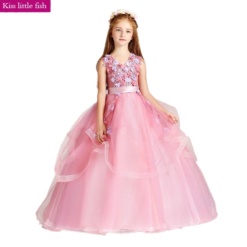 girls dark pink dress