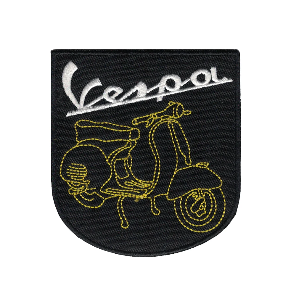 

new product Toppa Vespa Service Personalizzata Iron On Badge Patches Embroidered Applique Sewing Patch Clothes Stickers