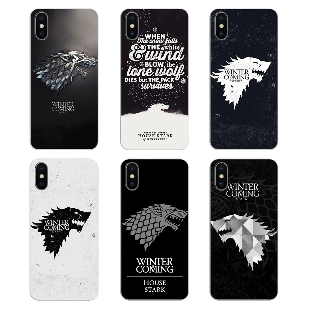 

For Motorola Moto X4 E4 E5 G5 G5S G6 Z Z3 G3 C Play Plus Game of thrones House Stark wallpaper Silicone Phone Shell Cover