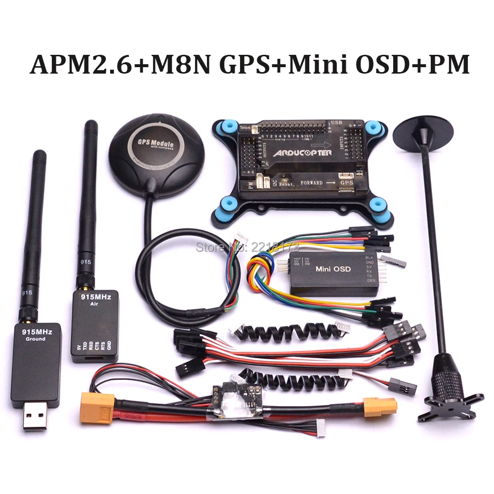 APM2.6 APM 2.6 Flight Control Board 6M / 7M / M8N 8N GPS with compass GPS Holder & Power Module & Mini OSD 915Mhz 915 telemetry APM2.6 APM 2.6 Flight Control Board 6M / 7M / M8N 8N GPS with compass GPS Holder & Power Module & Mini OSD 915Mhz 915 telemetry