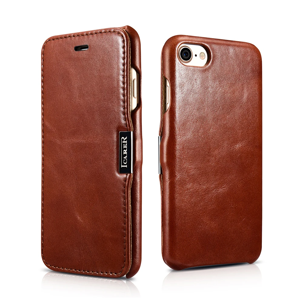 Original ICARER First Layer Genuine Leather Case For iPhone 8 7 6 6s