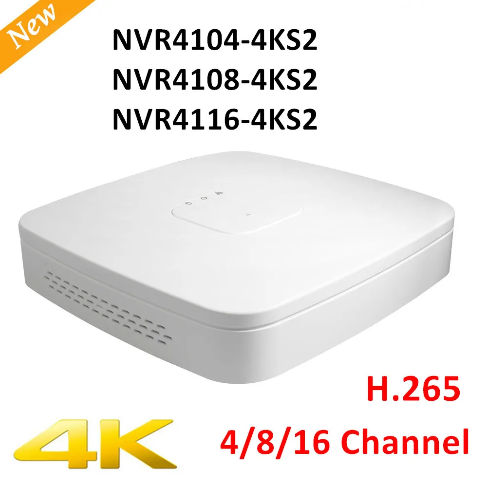 melhor Versão de Exportação Original DH NVR4104 4ks2 NVR4108 4ks2 NVR4116 4ks2 H.265 1U Mini nvr Inteligente 8mp 4ch 8ch 16ch NVR Sem logotipo