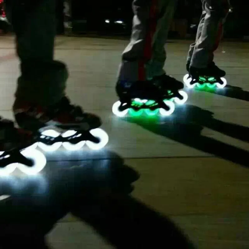 

1Pcs Outdoor Skating Flash Roller Wheels LED Sliding Skate Wheels 90A hardness Wheels Inline skating flashing wheel Hot Sale