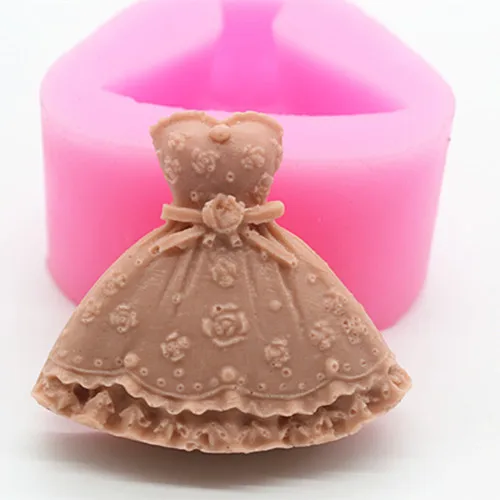 Skirt Mould Silicone Material for Plaster Craft Clay Making Handmade Soap Silicone Mold