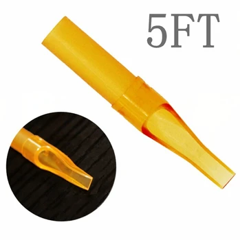 

YILONG 50PCS 5FT Gold Shark Disposable Tattoo Sterile Tips Nozzle Supply Free Shipping