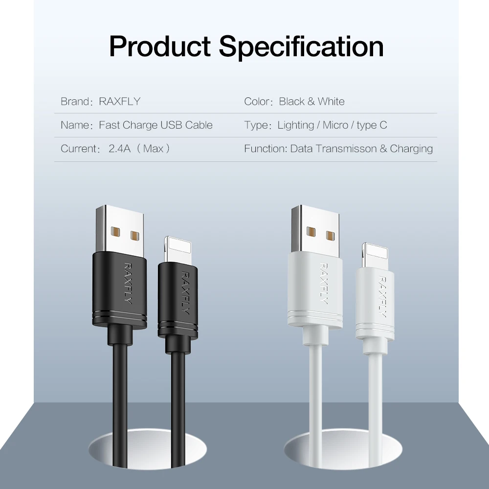 RAXFLY Micro USB Cable para Samsung para S3 S4 S5 S6 de carga rápida para Xiaomi Redmi nota 4X de carga de Cable de datos de sincronización de Cable USB