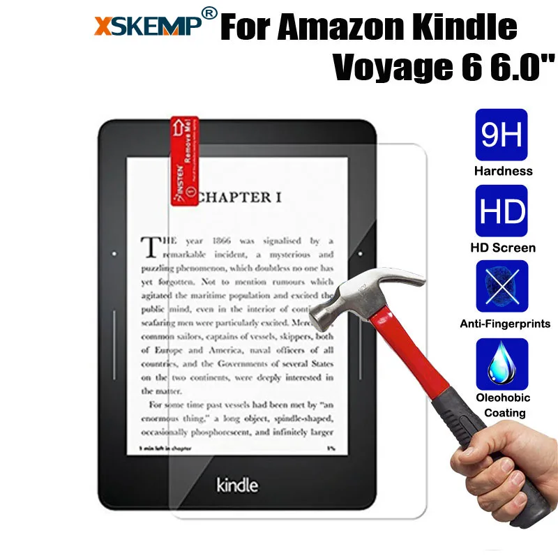 XSKEMP 9 H dureza de vidrio templado para Kindle Voyage Anti explosión