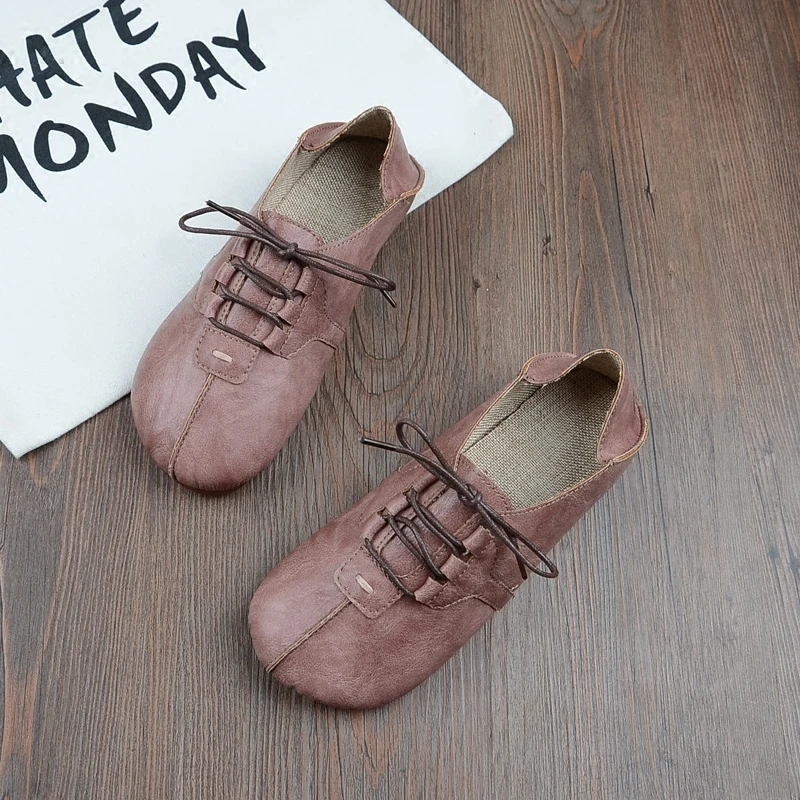 marron Plat Paresseux Fond Nouveau Chaussures Bas Pour blanc Littéraire Confortable Sauvage Noir Mode Aider rose Chaussures De Mou Rétro chocolat Femmes txw7TS0wq