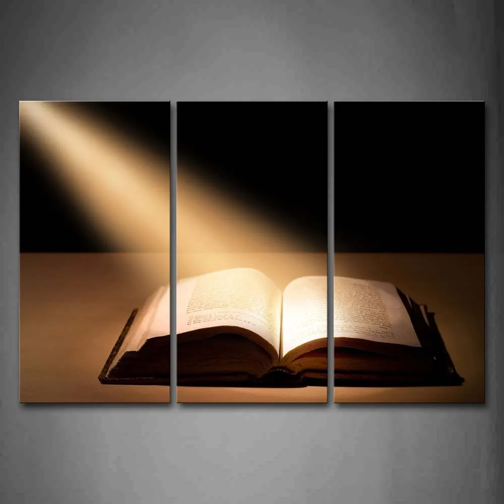 

Framed Wall Art Picture Holy Bible Canvas Print Religion Poster With Wooden Frames For Home Living Room And Office Decor
