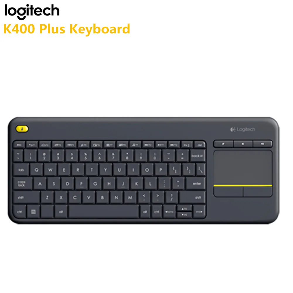 

Original Logitech K400 Plus Wireless Touch Keyboard Touchpad Notebook Touch Panel Uniflying Tech for PC Laptop Android TV HTPC