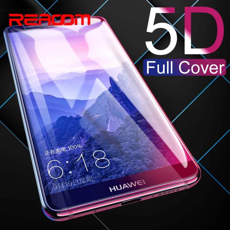 

Reaoom 5D Tempered Glass for Huawei P8 Lite 2017 Glass Full Cover Screen Protector for Huawei P Smart Y7 Prime P10 Plus P20 Pro