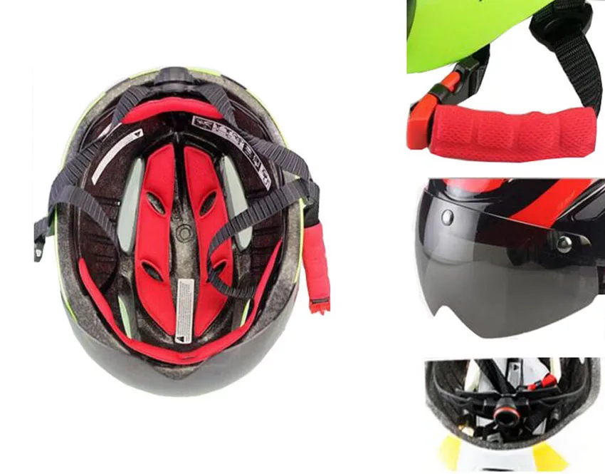 Велосипедный шлем с ветрозащитными линзами шлем Размер L велосипедный шлем ультралегкий горный велосипед дорожный шлем