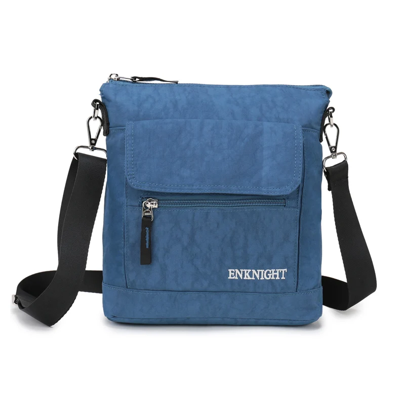 ENKNIGHT водонепроницаемый нейлоновый кошелек через плечо сумка для женщин и мужчин путешествия леди ремень молния Флип сумки-мессенджеры - Цвет: blue
