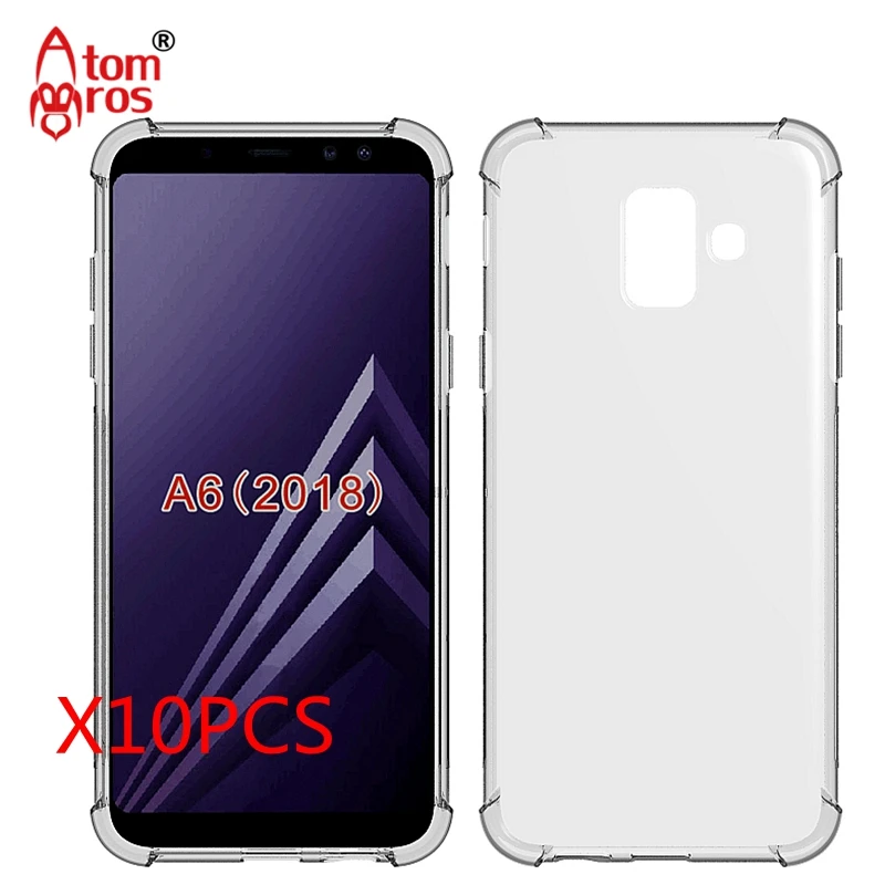 10 шт. для samsung A6 Дело Мягкие TPU прозрачный противоударный чехол Galaxy 2018 Телефон