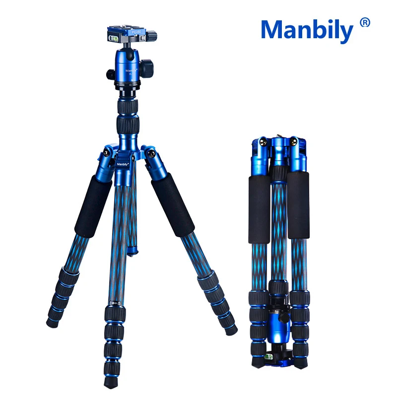 Manbily Новый CZ-306 Professional портативный карбоновый штатив для камеры с шаровой головкой синий штатив для камеры dslr tripode cz306