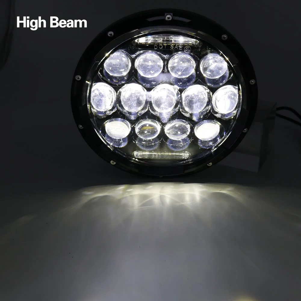 7 inch LED Headlight DRL Angle Eyes Led Headlamp 12v 24v 7 LED Headlight For Jeep Wrangler TJ JK LJ unlimited For Nissan Patrol (14)
