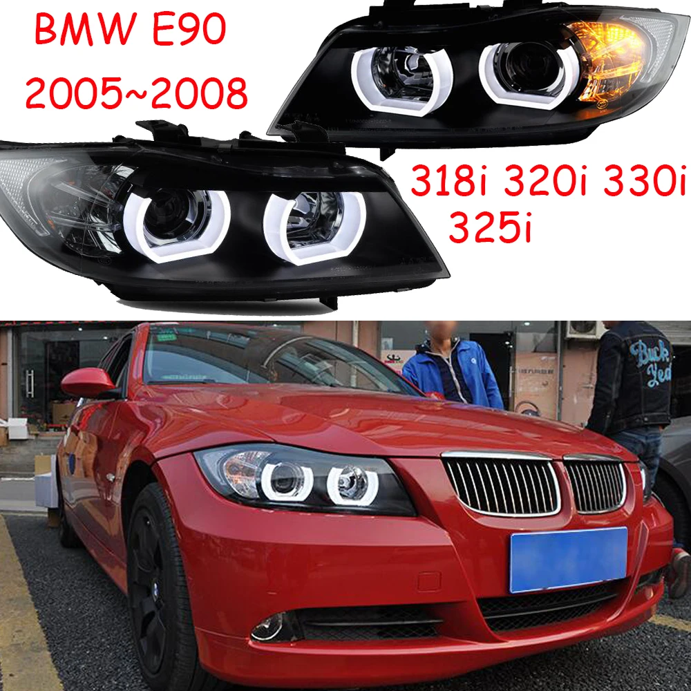 2 шт. автомобильный Стайлинг для E90 фары 2005~ 2008 год, 318i 320i 330i 325i фара авто светодиодный DRL hi/lo луч HID Xenon bi xenon объектив