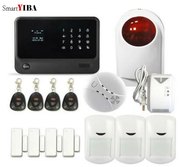 G90B07 SmartYIBA G90B Plus GSM Wi-Fi сигнализация комплект DIY работа с ip-камерой приложение дистанционное управление домашняя сигнализация SOS Аварийная сигнализация движения - Цвет: G90B07