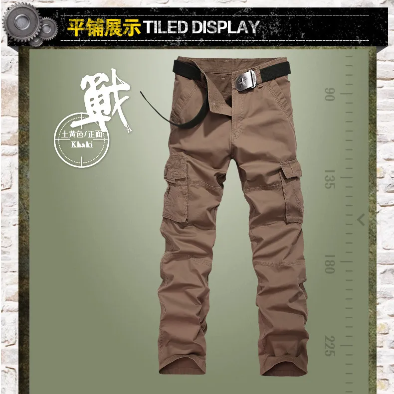 Новинка мужские брюки карго армейский Военный стиль для отдыха и путешествий хлопок размера плюс мужские брюки отличный дизайн