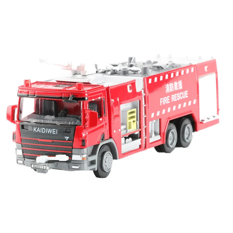 

1:50 Alloy KDW Water Fire Engine Car Model Toy Fire Rescue Vehicle Toys For Collection Kids Boys