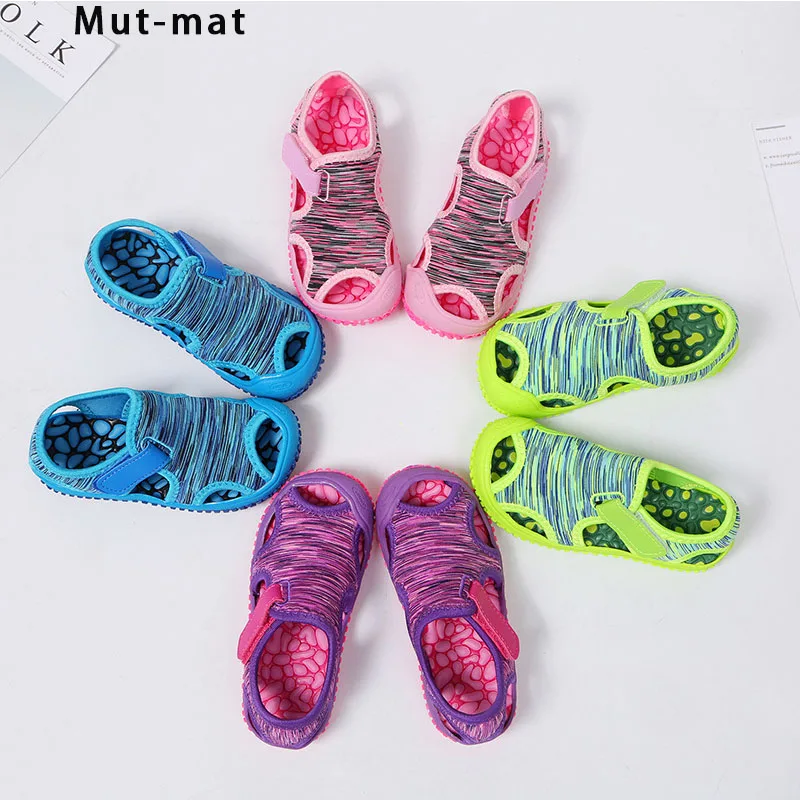 

Children's sandals boys beach shoes solid bottom soft wear non-slip girls baby toddler shoes kids barefoot shoes