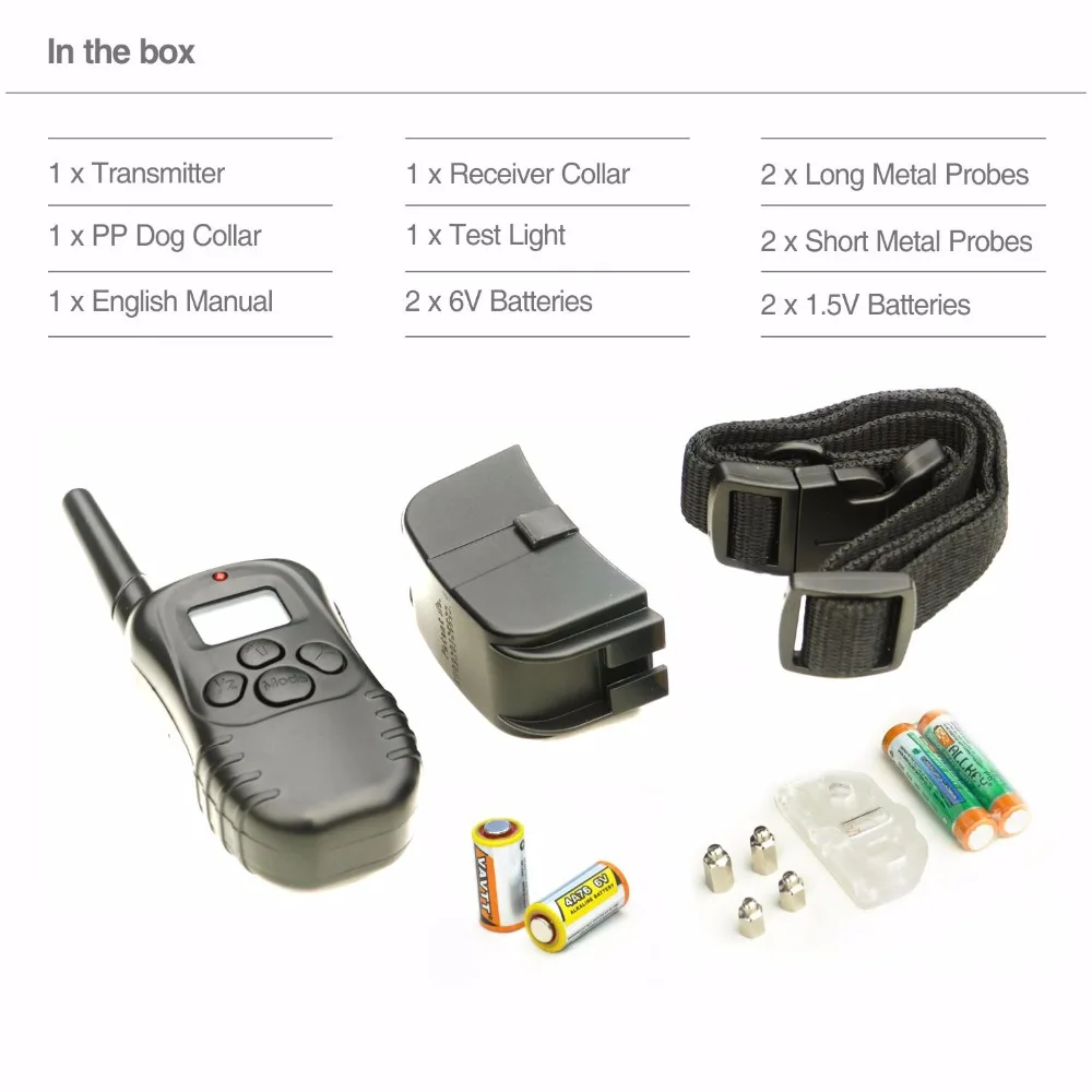 Dog collar training anti bark stop remote control pet training collar